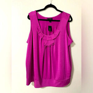 NWT Lane Bryant plus size 26/28 jewel toned tank with ruffles layering workwear